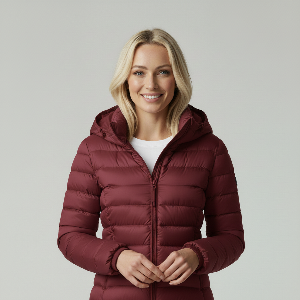 Sophie | Trendy Gewatteerde Damesjas Met Capuchon