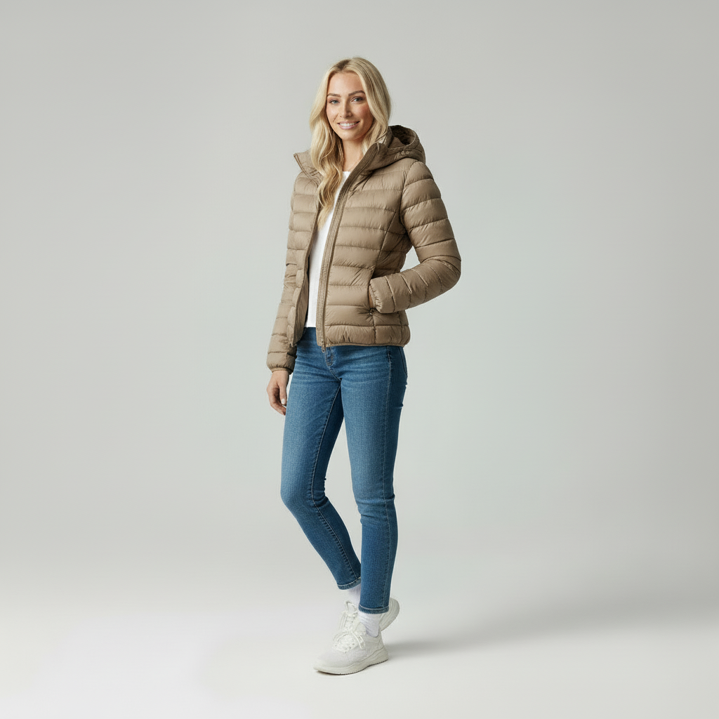 Sophie | Trendy Gewatteerde Damesjas Met Capuchon