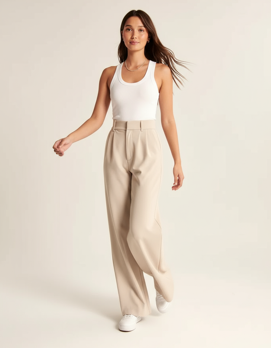 Isabel | High Waist Wide Leg Pantalon Dames