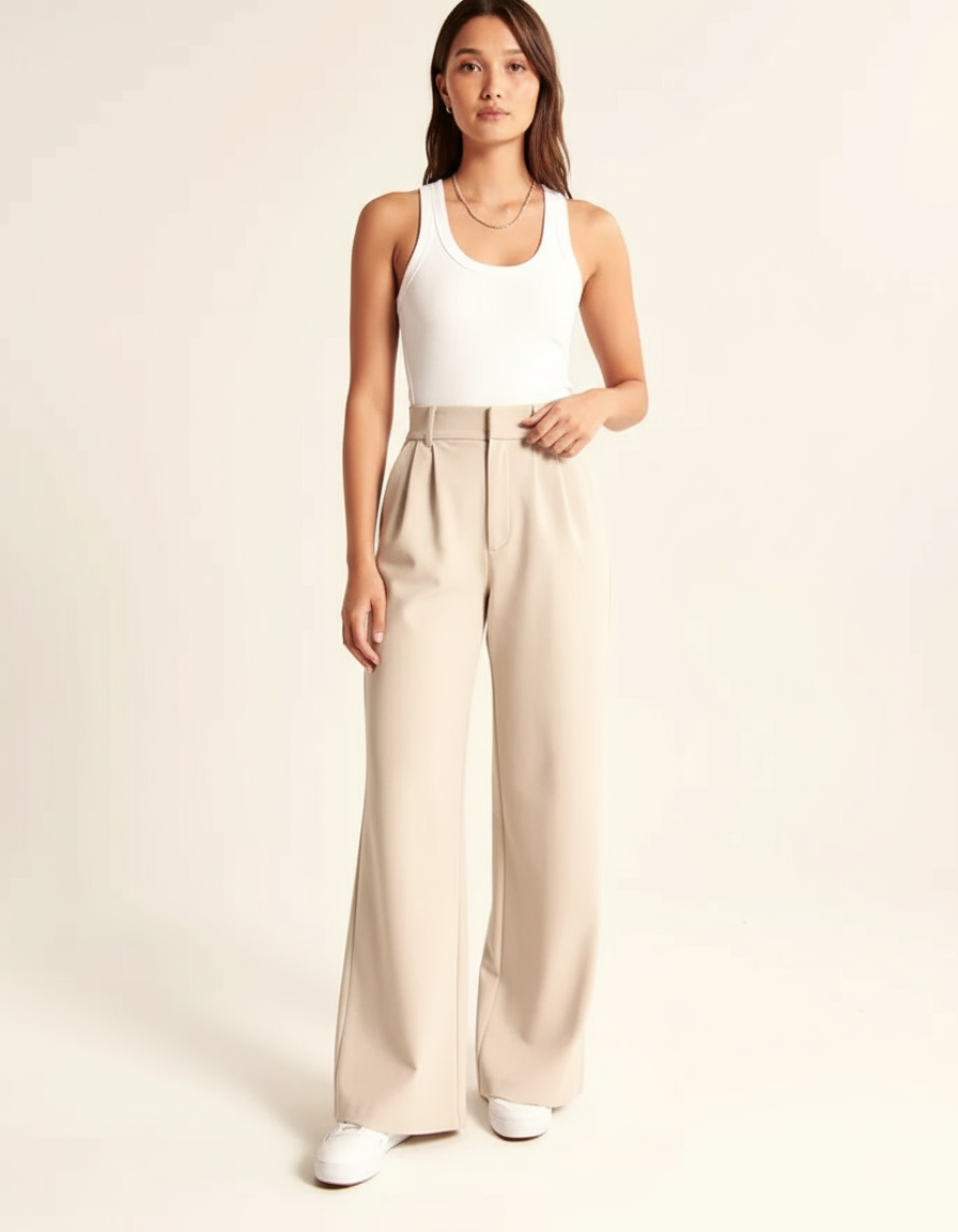 Isabel | High Waist Wide Leg Pantalon Dames