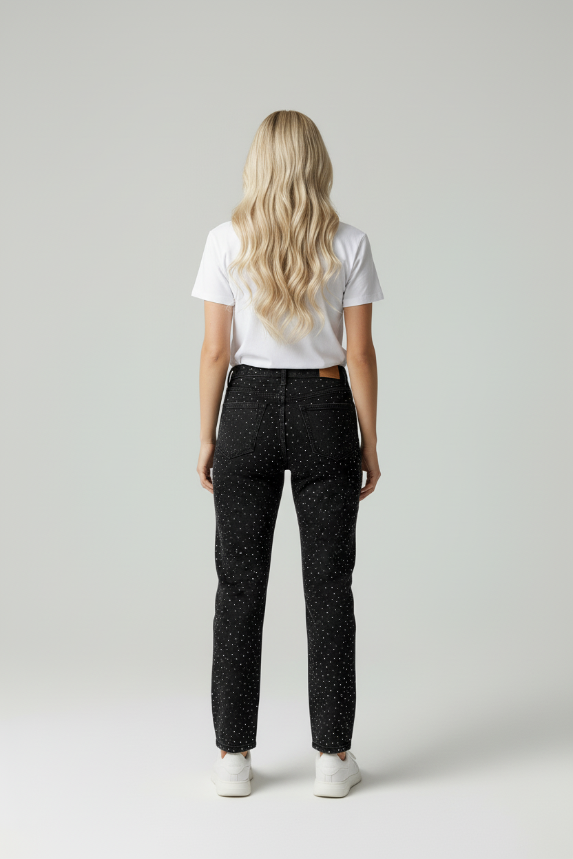Mara | Straight Fit Jeans Met Glitters