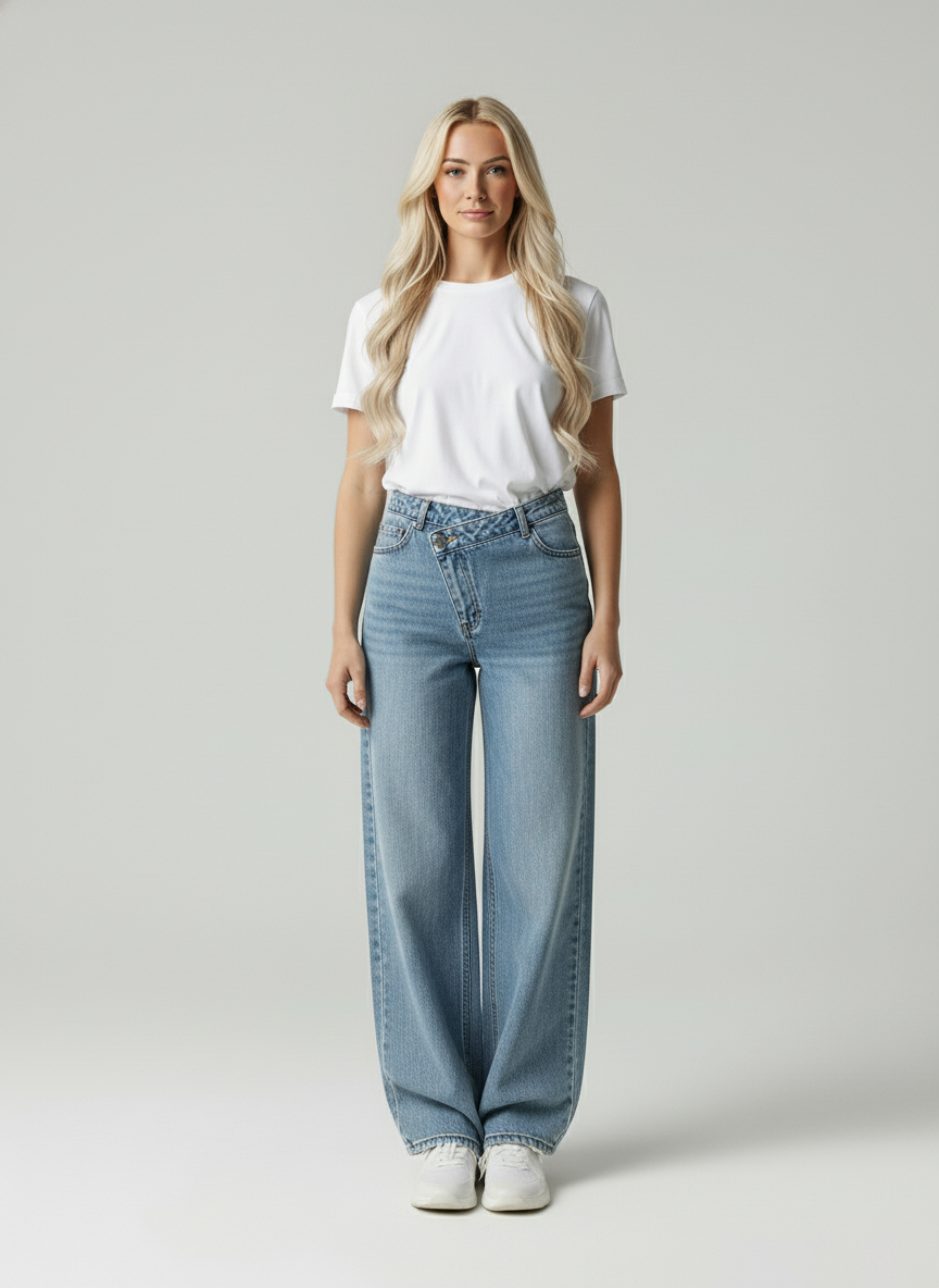 Lara | High Waist Wide Leg Jeans Dames