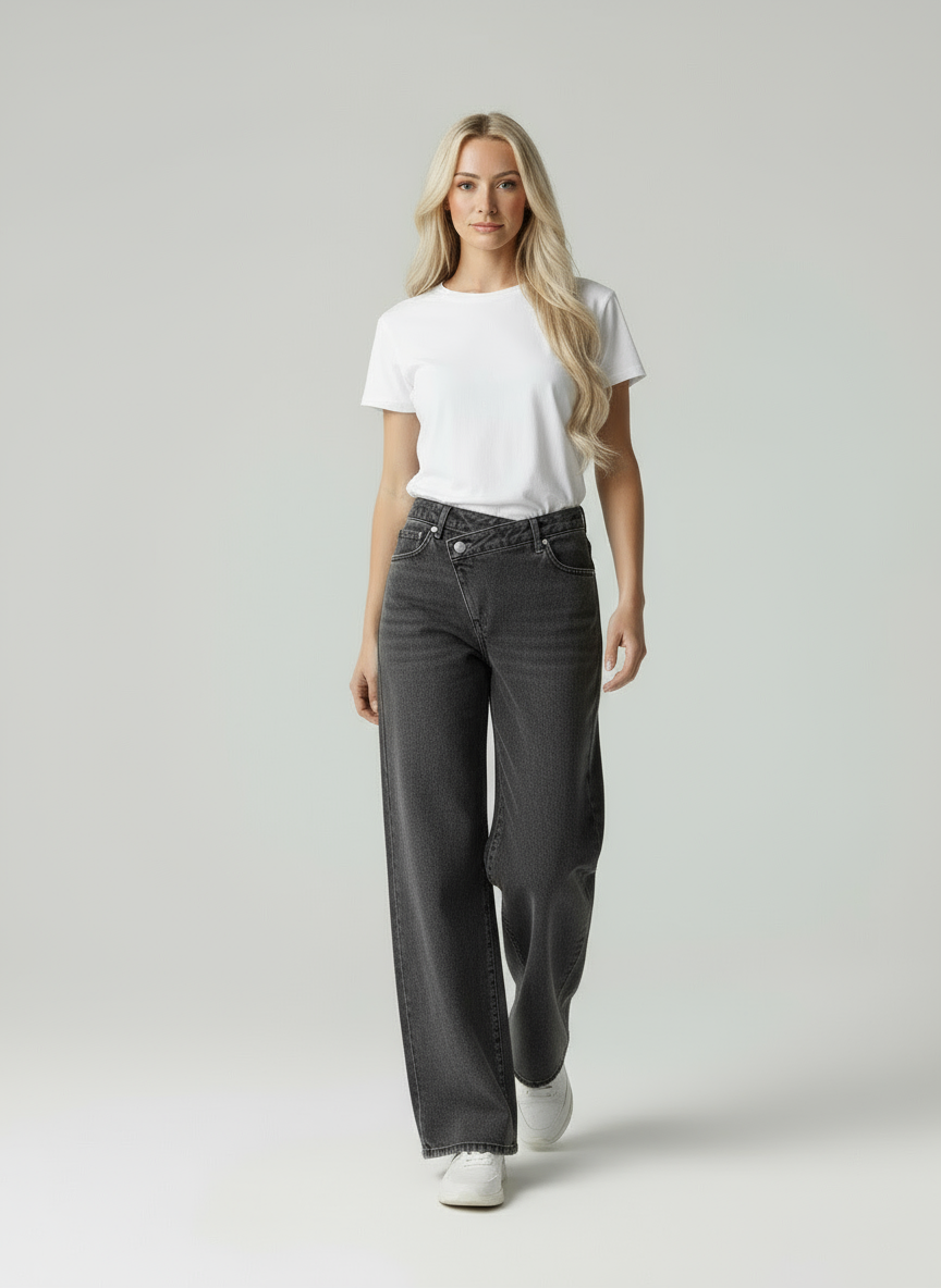 Lara | High Waist Wide Leg Jeans Dames