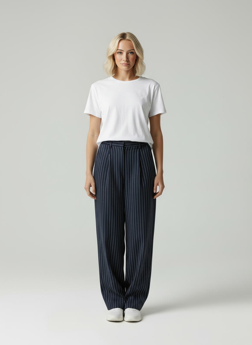 Mare | Stijlvolle Gestreepte Pantalon Dames