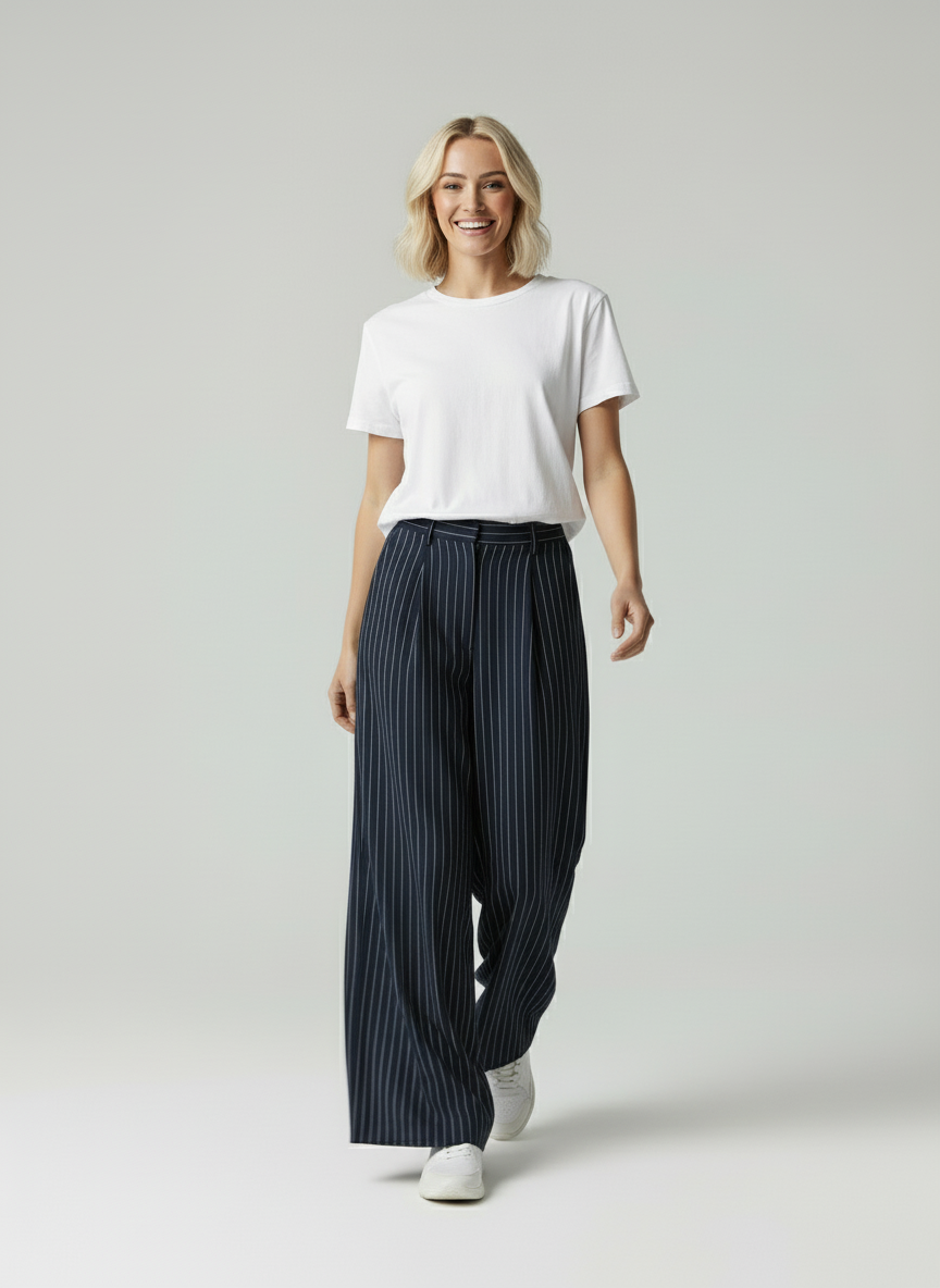 Mare | Stijlvolle Gestreepte Pantalon Dames