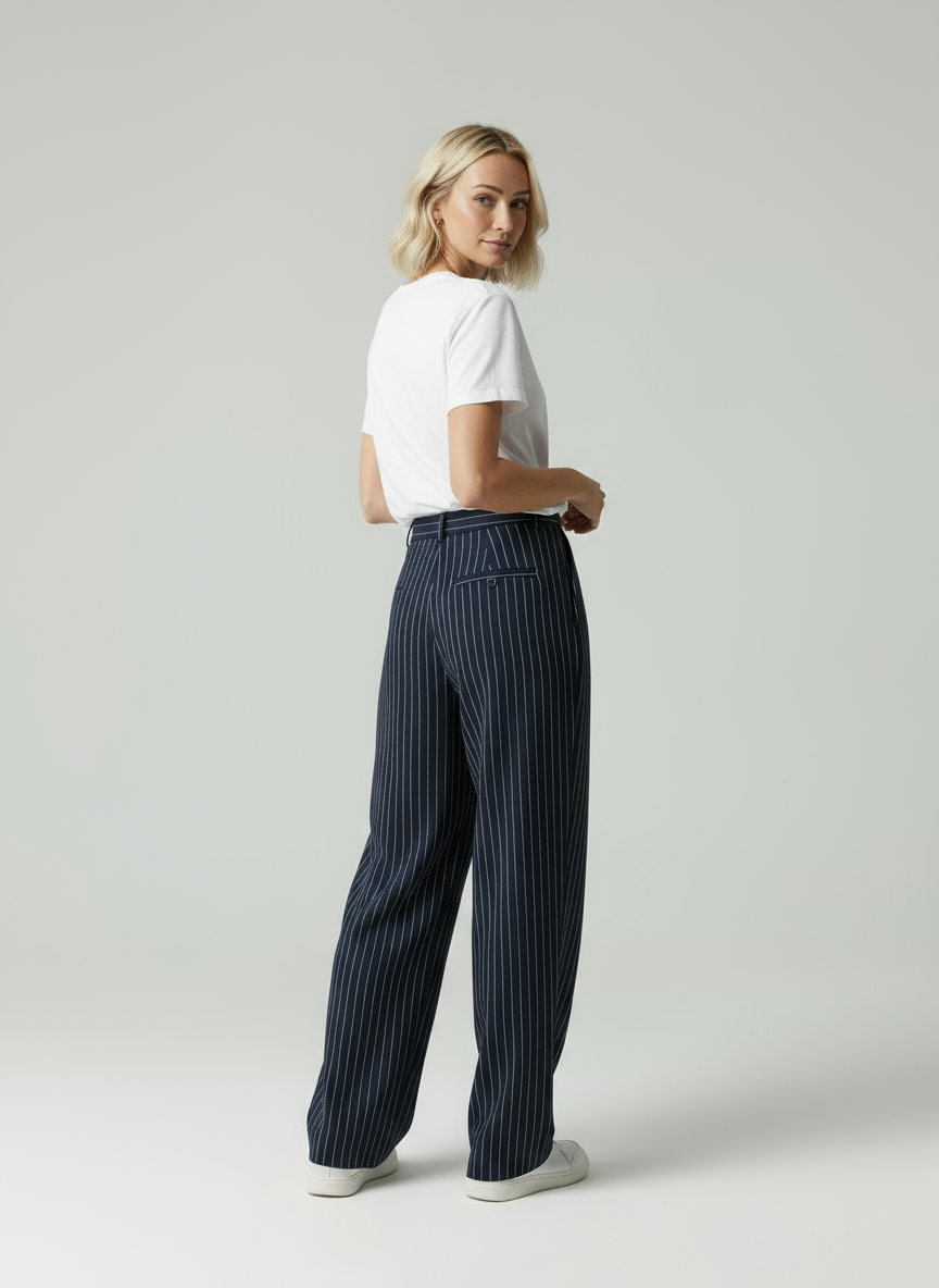 Mare | Stijlvolle Gestreepte Pantalon Dames