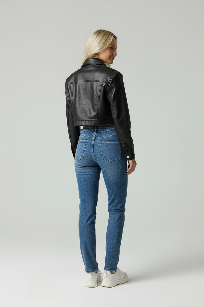 Arabella | Cropped Leren Jack