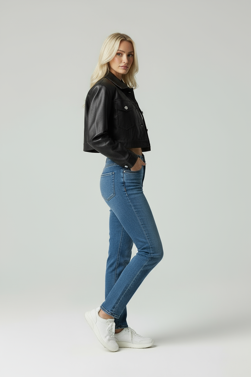Arabella | Cropped Leren Jack
