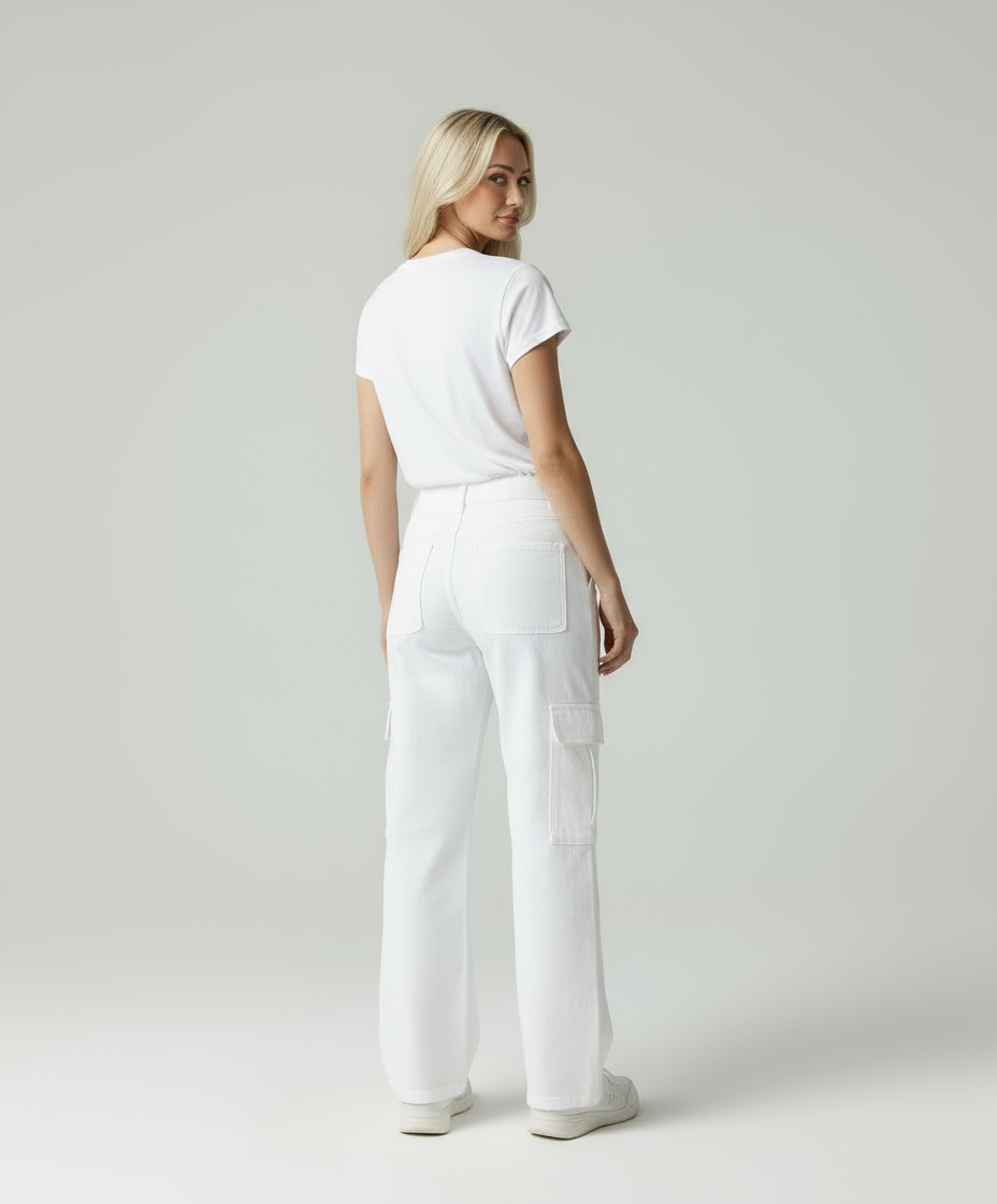 Mila | Straight Fit Cargo Broek
