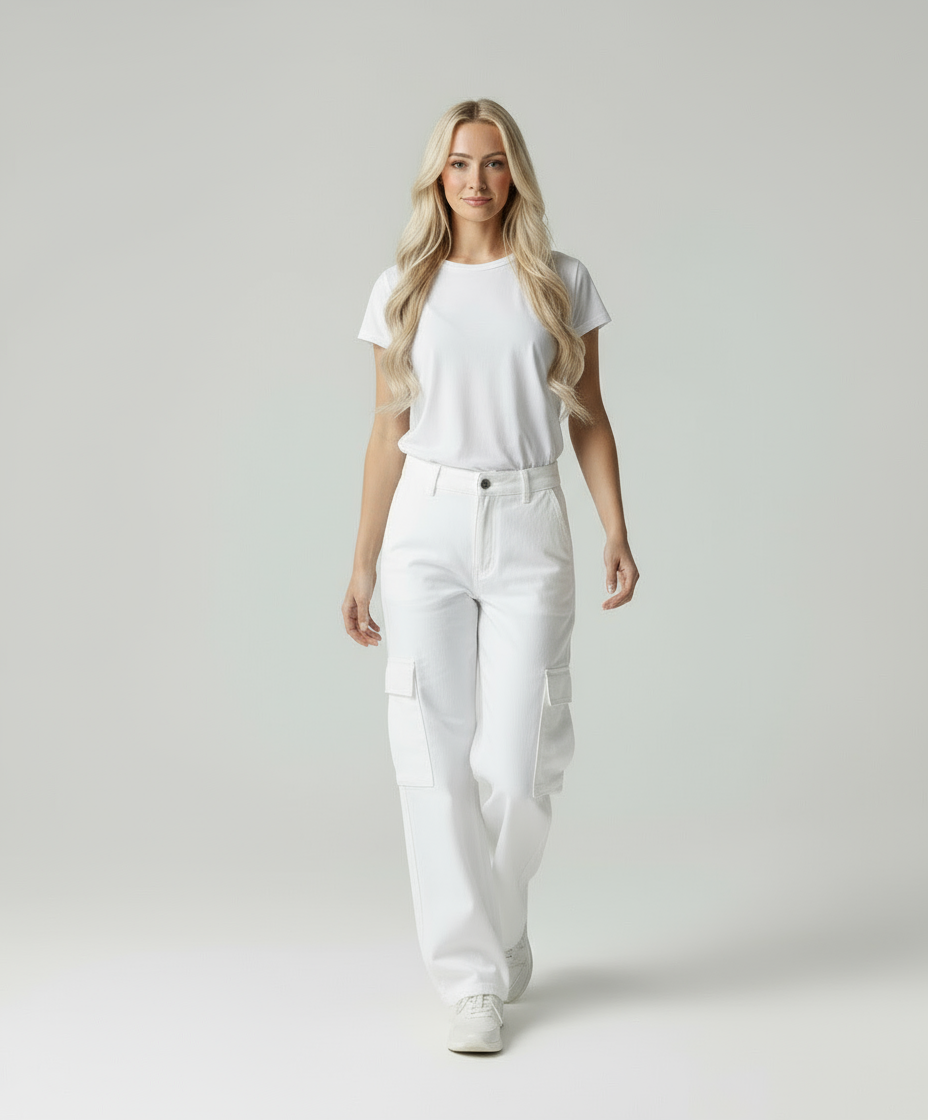 Mila | Straight Fit Cargo Broek