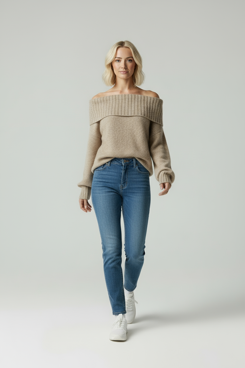 Liv | Off Shoulder Gebreide Trui