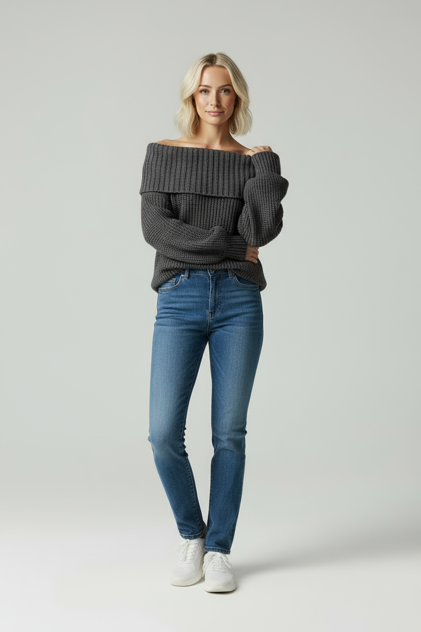 Liv | Off Shoulder Gebreide Trui