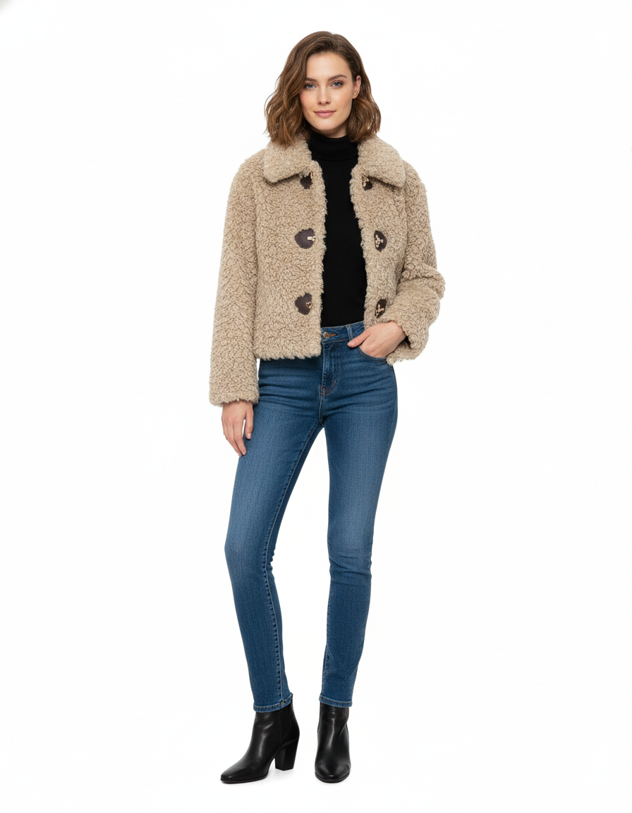 Aurélie | Teddyjas met Elegante Kraag
