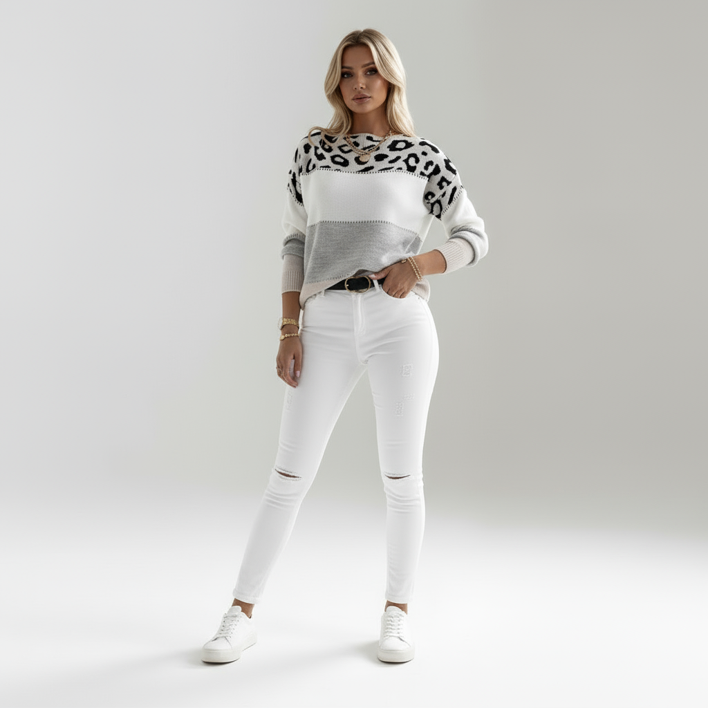 Mae | Trui met Panterprint