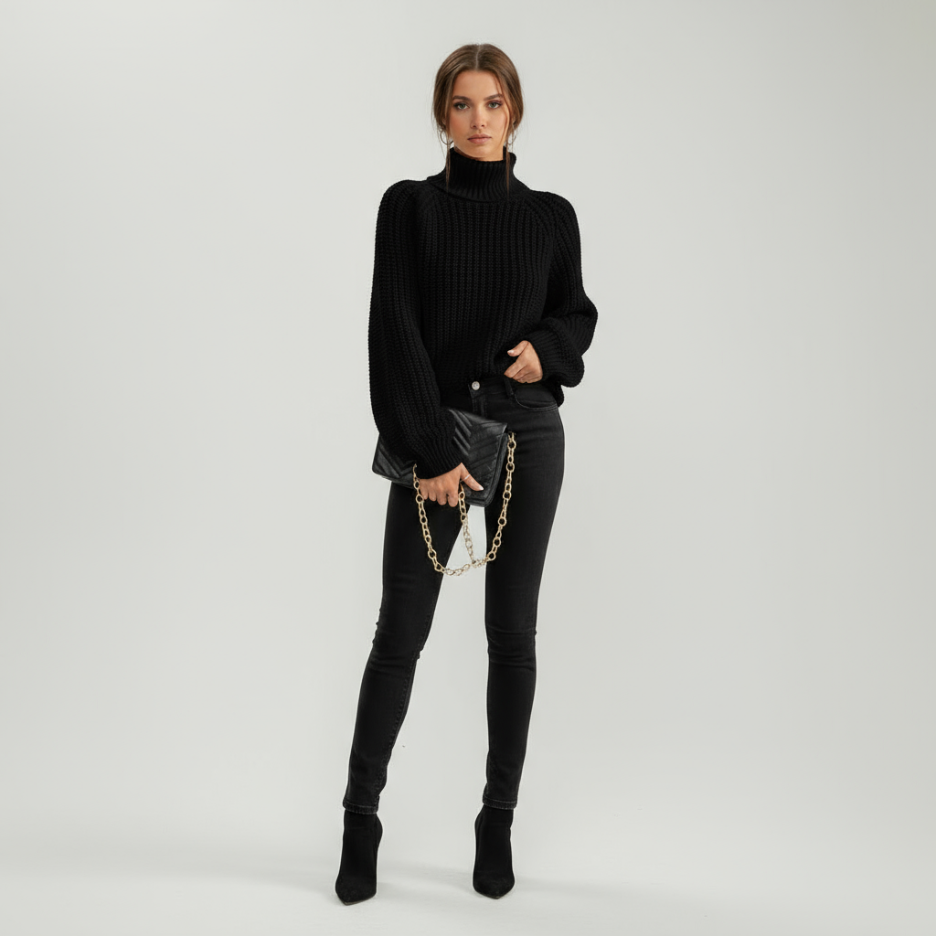 Valora | Wollen Coltrui met Puff Sleeves