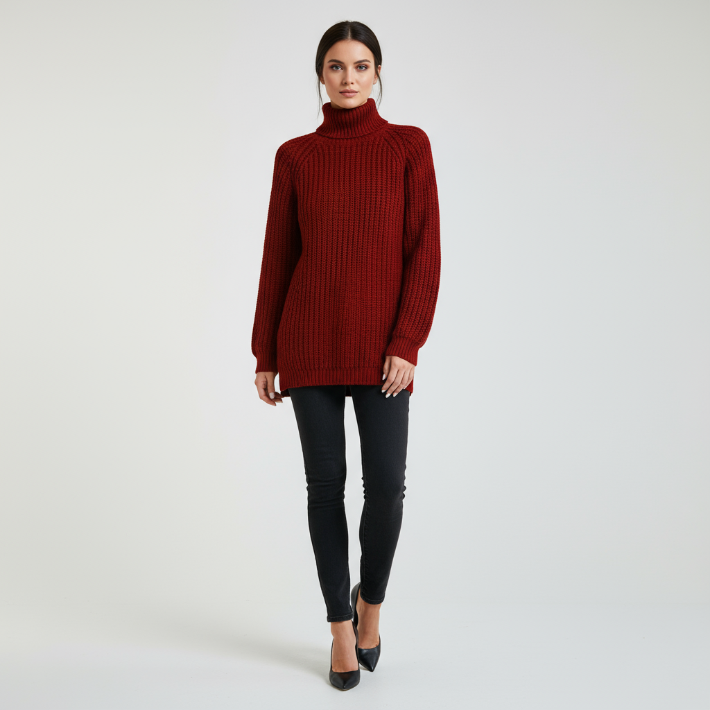 Valora | Wollen Coltrui met Puff Sleeves