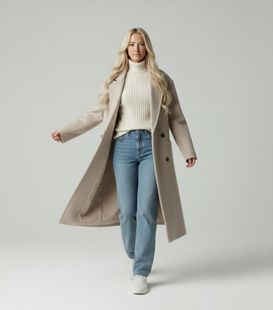 Mila | Trendy Lange Trenchcoat Dames