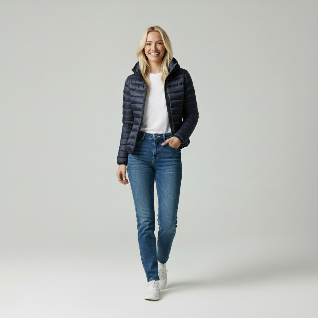 Sophie | Trendy Gewatteerde Damesjas Met Capuchon