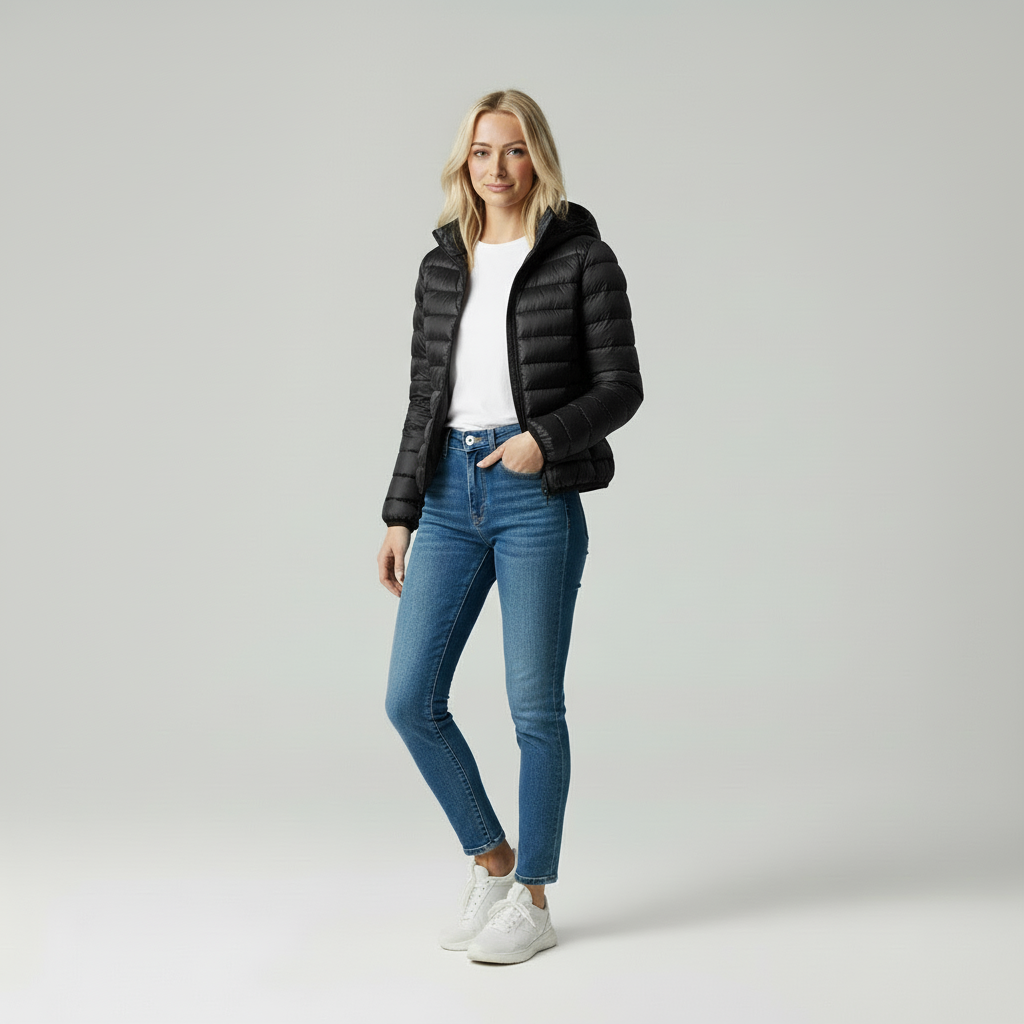 Sophie | Trendy Gewatteerde Damesjas Met Capuchon