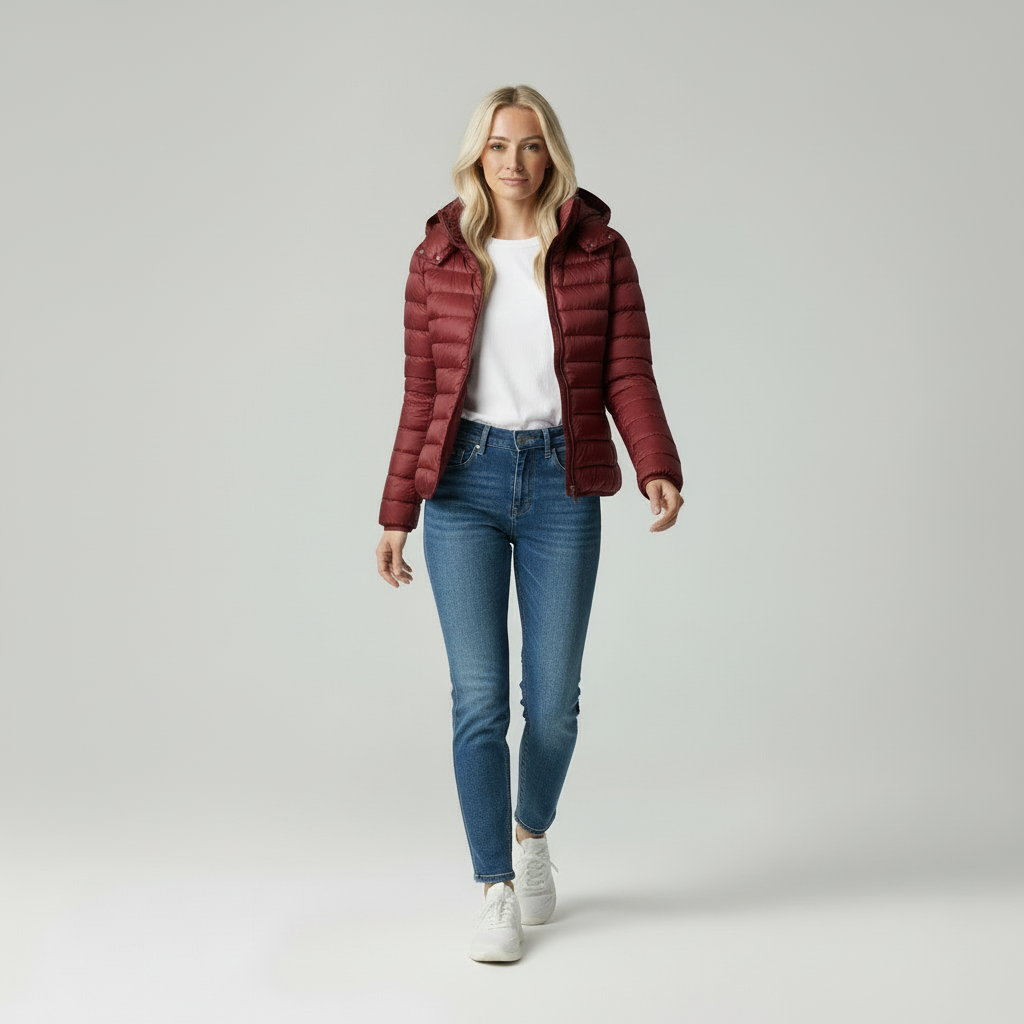 Sophie | Trendy Gewatteerde Damesjas Met Capuchon