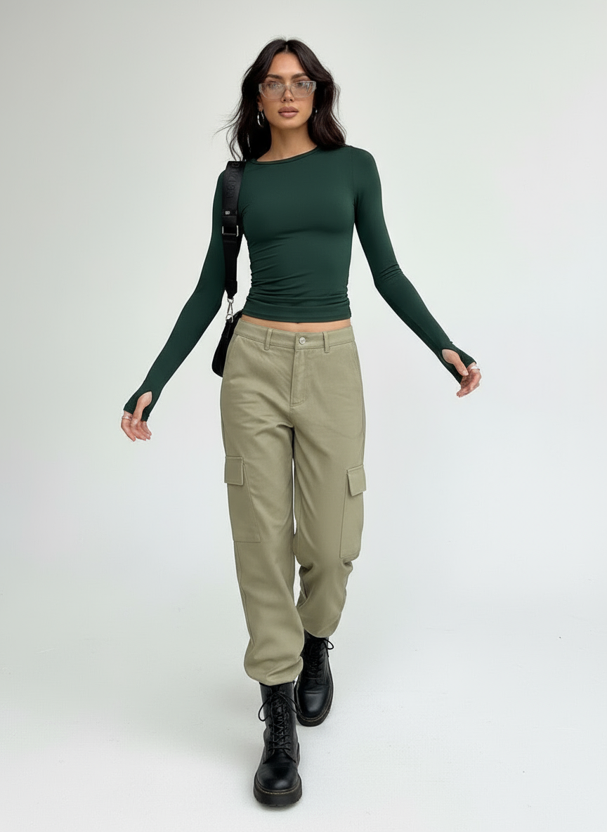 Mira | Strakke Longsleeve Top