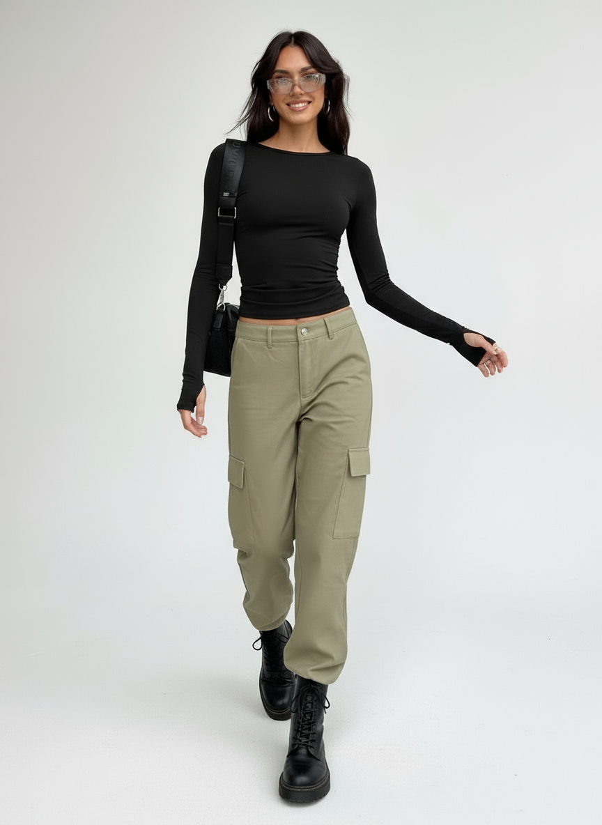 Mira | Strakke Longsleeve Top