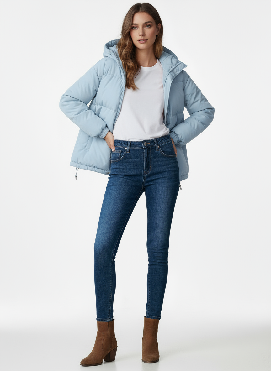 Luna | Pufferjas met Capuchon