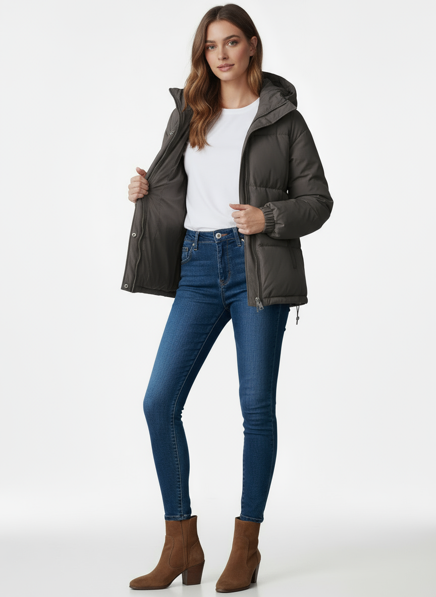 Luna | Pufferjas met Capuchon