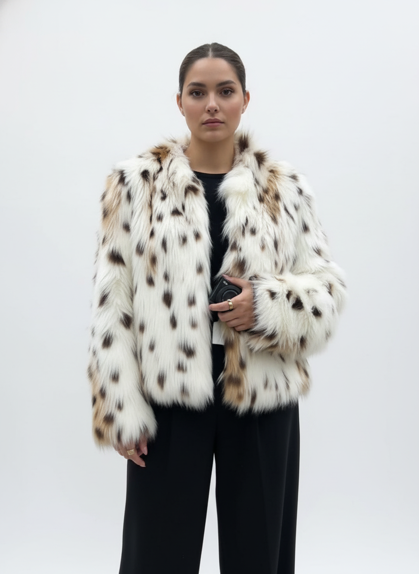 Addison | Faux Fur Luipaardjas voor Dames