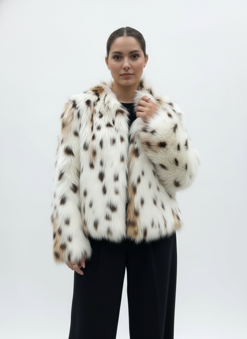 Addison | Faux Fur Luipaardjas voor Dames