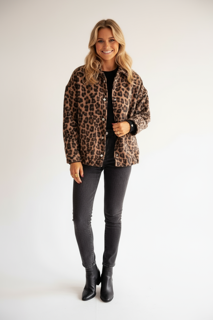 Bella | Trendy Luipaard Jas voor Dames
