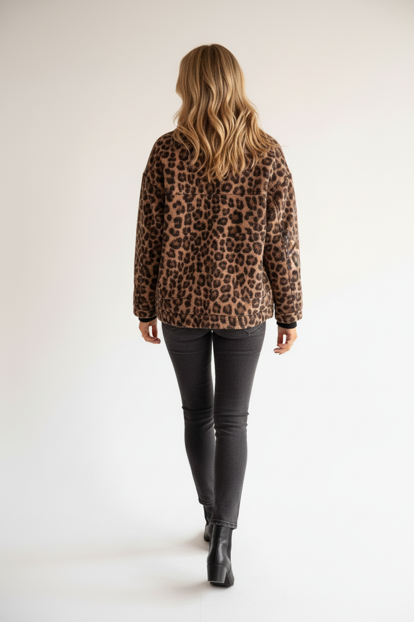 Bella | Trendy Luipaard Jas voor Dames