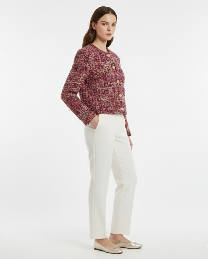 Anouk | Bouclé Blazer met Knoopsluiting