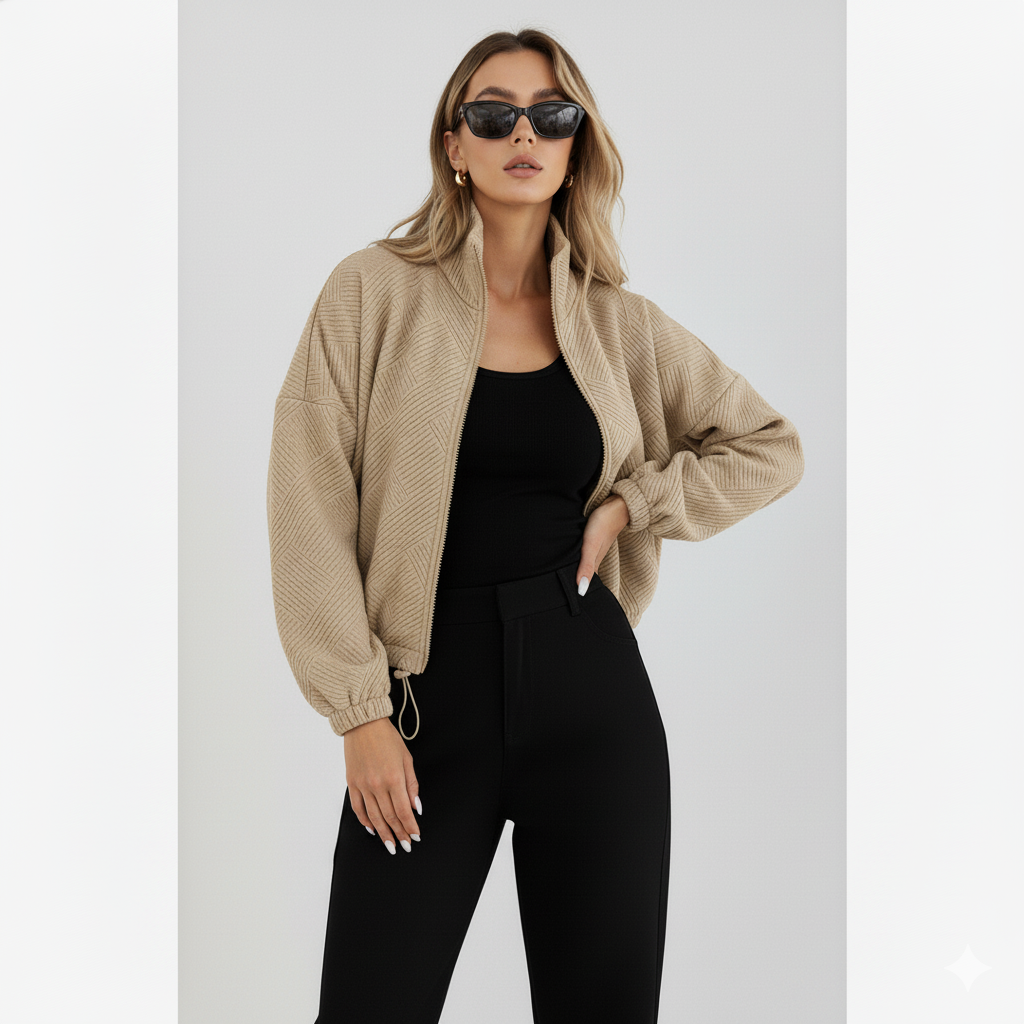 Nadia | Bomberjas met hoge kraag