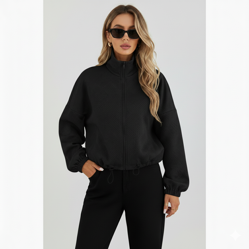 Nadia | Bomberjas met hoge kraag