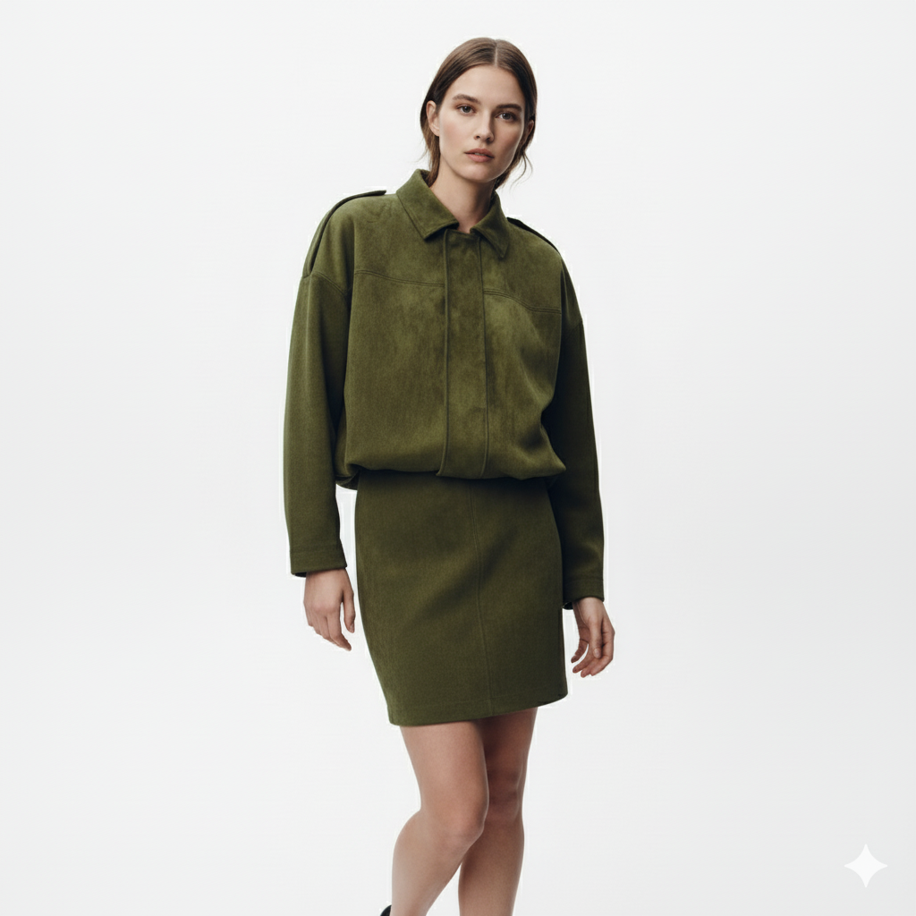 Rosa | Zachte Suède Jas