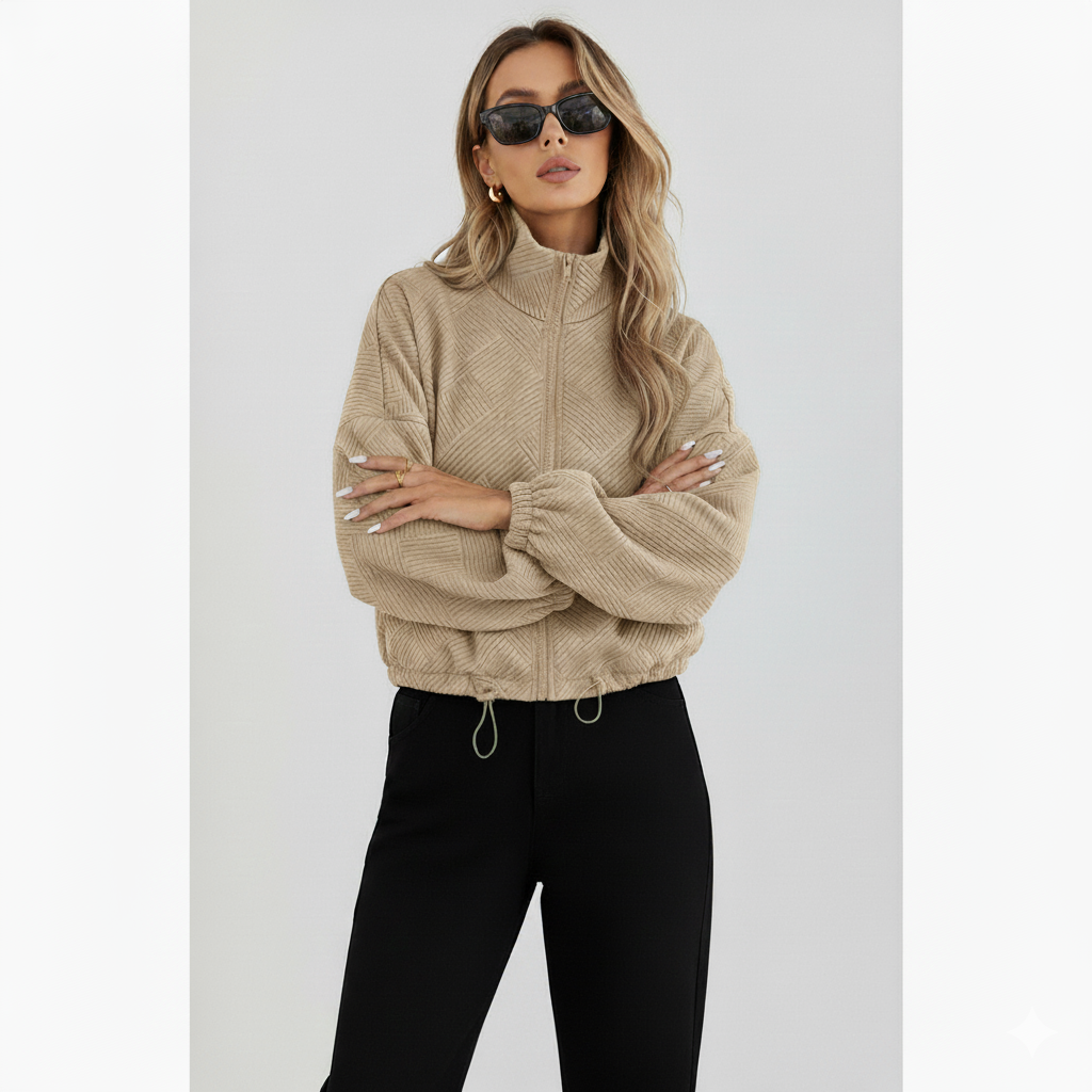 Nadia | Bomberjas met hoge kraag