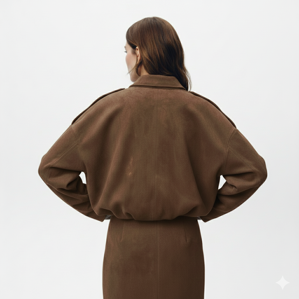 Rosa | Zachte Suède Jas