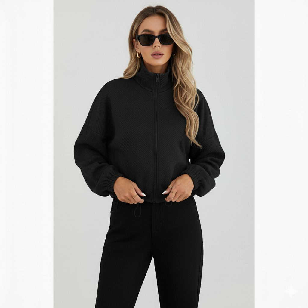 Nadia | Bomberjas met hoge kraag