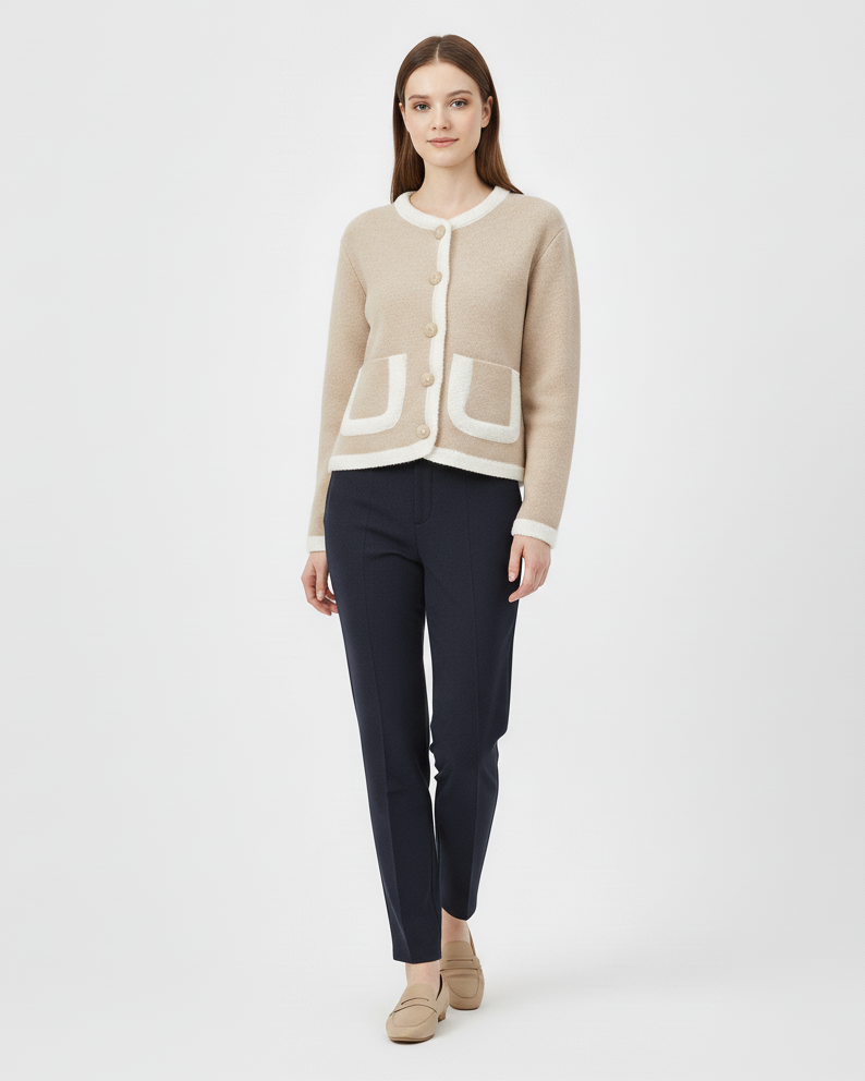 Juline | Wollook Jasje met Knoopsluiting