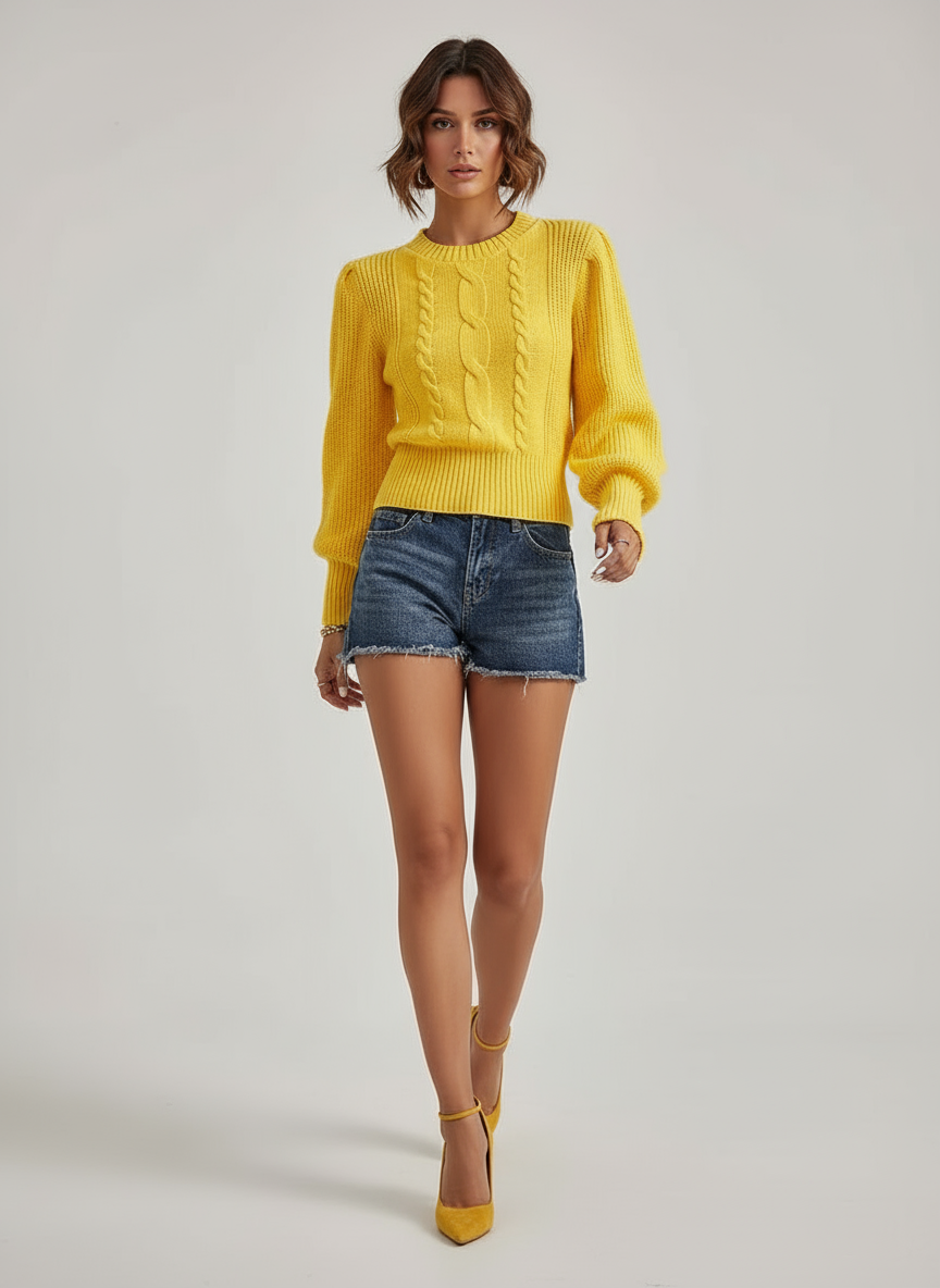 Naomi | Wollen Puff Sleeve Pullover